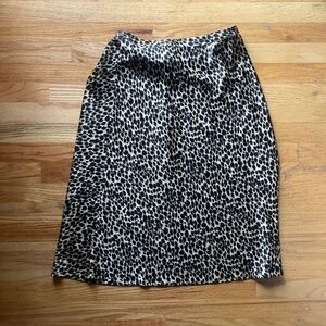 Jcrew midi animal print skirt